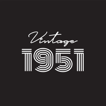 1951 vector vintage retro t shirt design