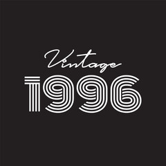 1996 vintage retro t shirt design vector 