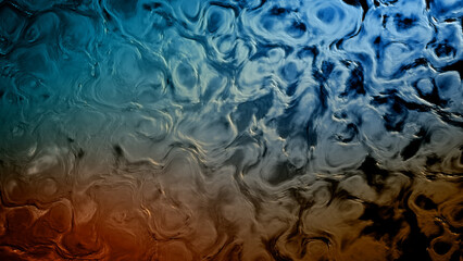 dark blue - yellow biological shapes relief - abstract 3D rendering