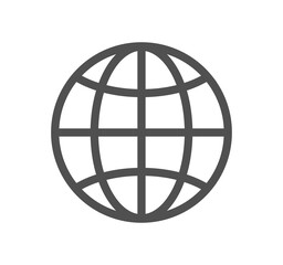 Global navigation related icon outline and linear symbol.	

