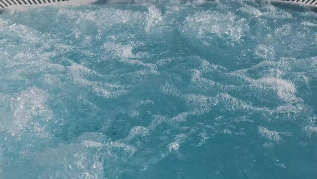 bubbling water in a jacuzzi