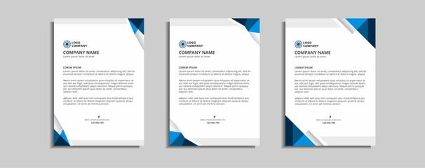 Obraz premium modern corporate letterhead template design