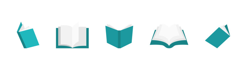 Books icons set. Linear icons.