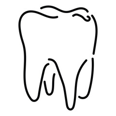 The illustration of tooth vector. Suitable for dentist or science icon, sign or symbol.