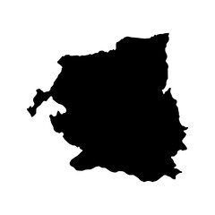 Sud Vest development region map, region of Romania. Vector illustration.