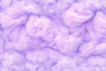 Sweet purple fluffy cotton candy background, soft colorful pastel candyfloss texture, abstract blurred dessert Ai generated - obrazy, fototapety, plakaty
