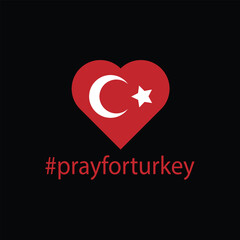 pray for turkey design web vector
