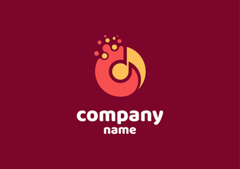Creative music icon modern illustration logo template