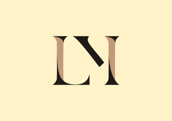 Pillar letter LM legal logo template