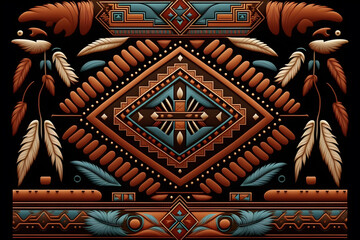 Native American traditional pattern background
