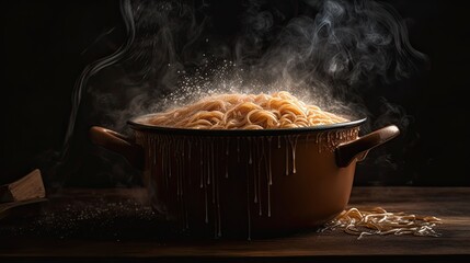 pasta in a pan, created with ai generative ai technology