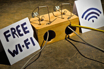 Free Wi-Fi Mouse Trap Catches its Prey. Internet security and cyber crimes