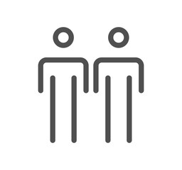 Gender related icon outline and linear symbol.	
