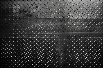 Naklejka premium The pattern of the black steel floor