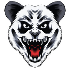 panda head vector illustration