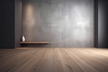 Empty interior white gray background product presentation room backdrop floor studio generative ai
