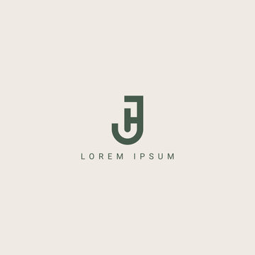 Modern creative Letter JH HJ logo icon design template elements