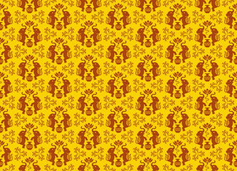 アジア調パターン19（黄色）