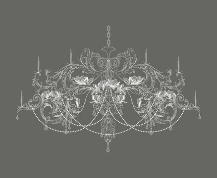 silhouette vintage lace crystal chandelier