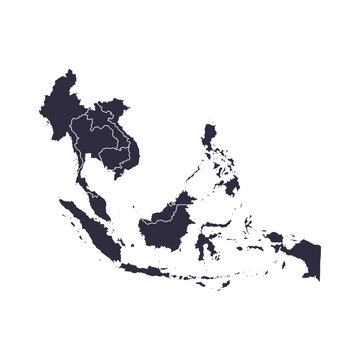 south east asia map,asean location map