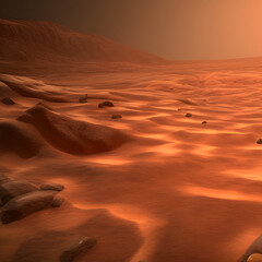 Fototapeta na wymiar Red Mars Landscape