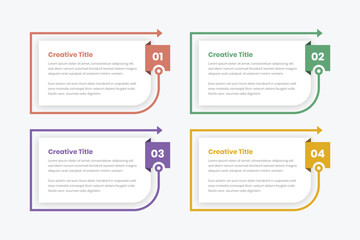 Fototapeta premium Business infographic template design with abstract arrow shape