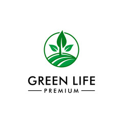 Tree leaf logo template design vector , nature icon illustration