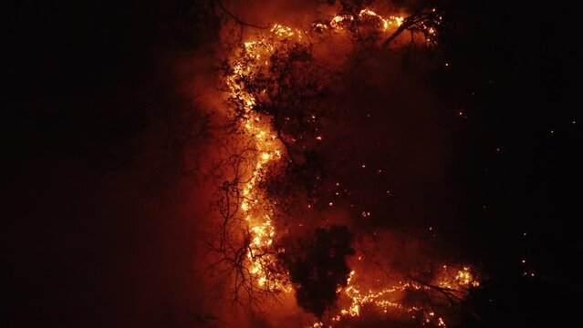 Aerial Northern Thailand Forest Fires.