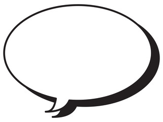 吹き出しのイラスト16【線と影】