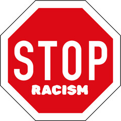 Stop racism sign