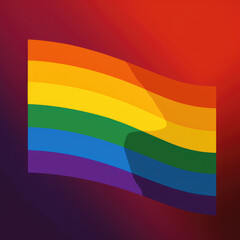 Rainbow flag as a background Ai generated