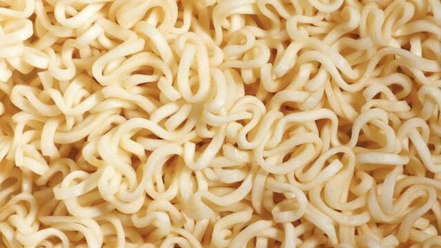 closeup of instant noodle texture background