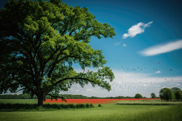 Obraz premium landscape with trees- Generative AI