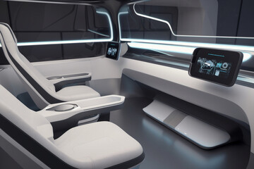 Generative ai self driving electric car interior
