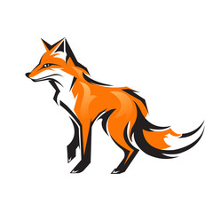 Obraz premium A fox design isolated on transparent background. Wild Animals.