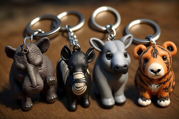 animal keychain created using AI Generative Technology