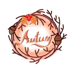illustration of an autumn's 