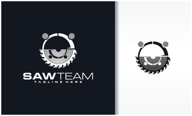 Smart team logo combined with saw