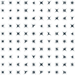 sparkles shape and fire flakes shape Set 100