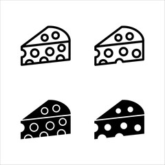 cheese icon or logo vector illustration isolated sign symbol - high quality black white style vector icon