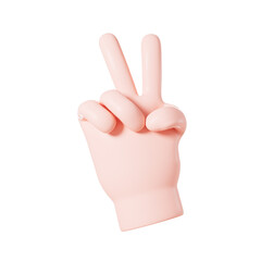 Cartoon diverse hand gestures, 3d rendering.