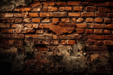 Fototapeta premium Brick wall background pattern wallpaper. Brickwork construction texture. Ai generated