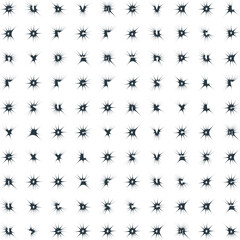 sparkles shape and fire flakes shape Set 100