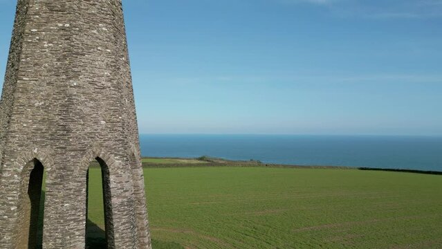 The Daymark (a navigational tower built in 1864) on Devon coast to show the entrance to Dartmouth Harbour to boats out at sea.