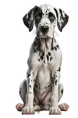 Great Dane cute dog with a transparent background. Generative AI