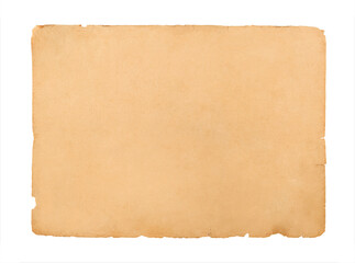 Old sheet of paper isolated on a png transparent background. Stock photo	
