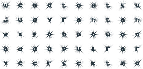 sparkles shape and fire flakes shape Set 50