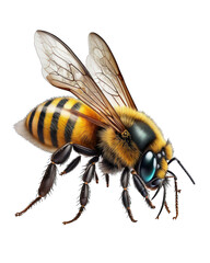 Bee Illustration With Transparent Background. Generative Ai.