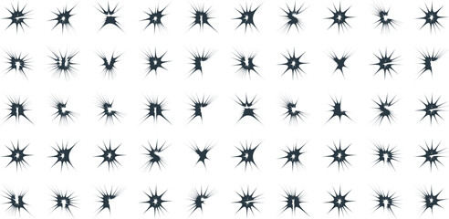 sparkles shape and fire flakes shape Set 50