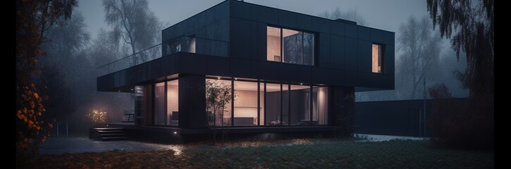Real estate building background, a beautiful residence illustration by generative ai